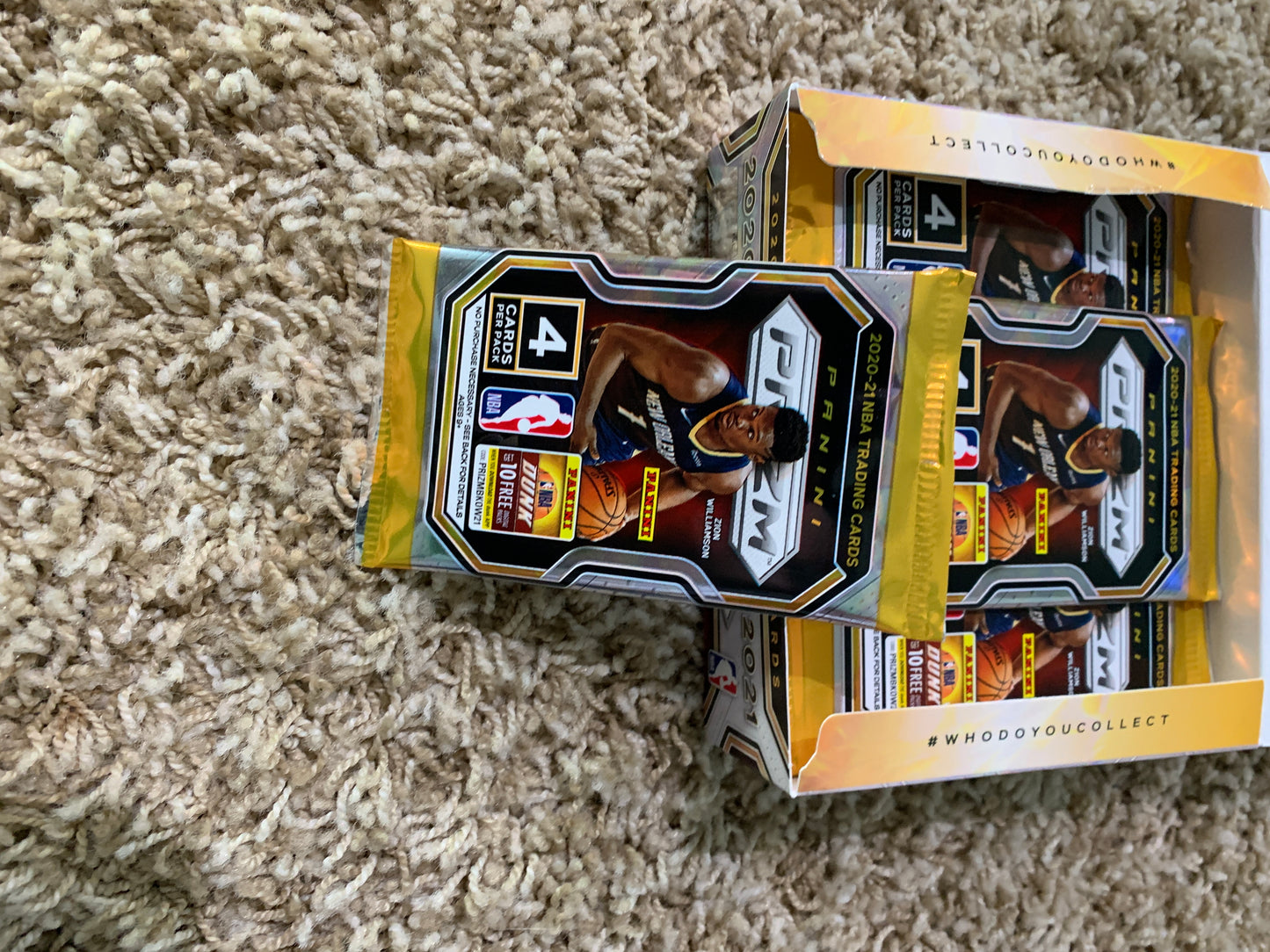 2020/21 Panini Prizm Basketball Retail Pack. ( 1 Pack Lot) rookies Lamelo Ball, Wiseman.