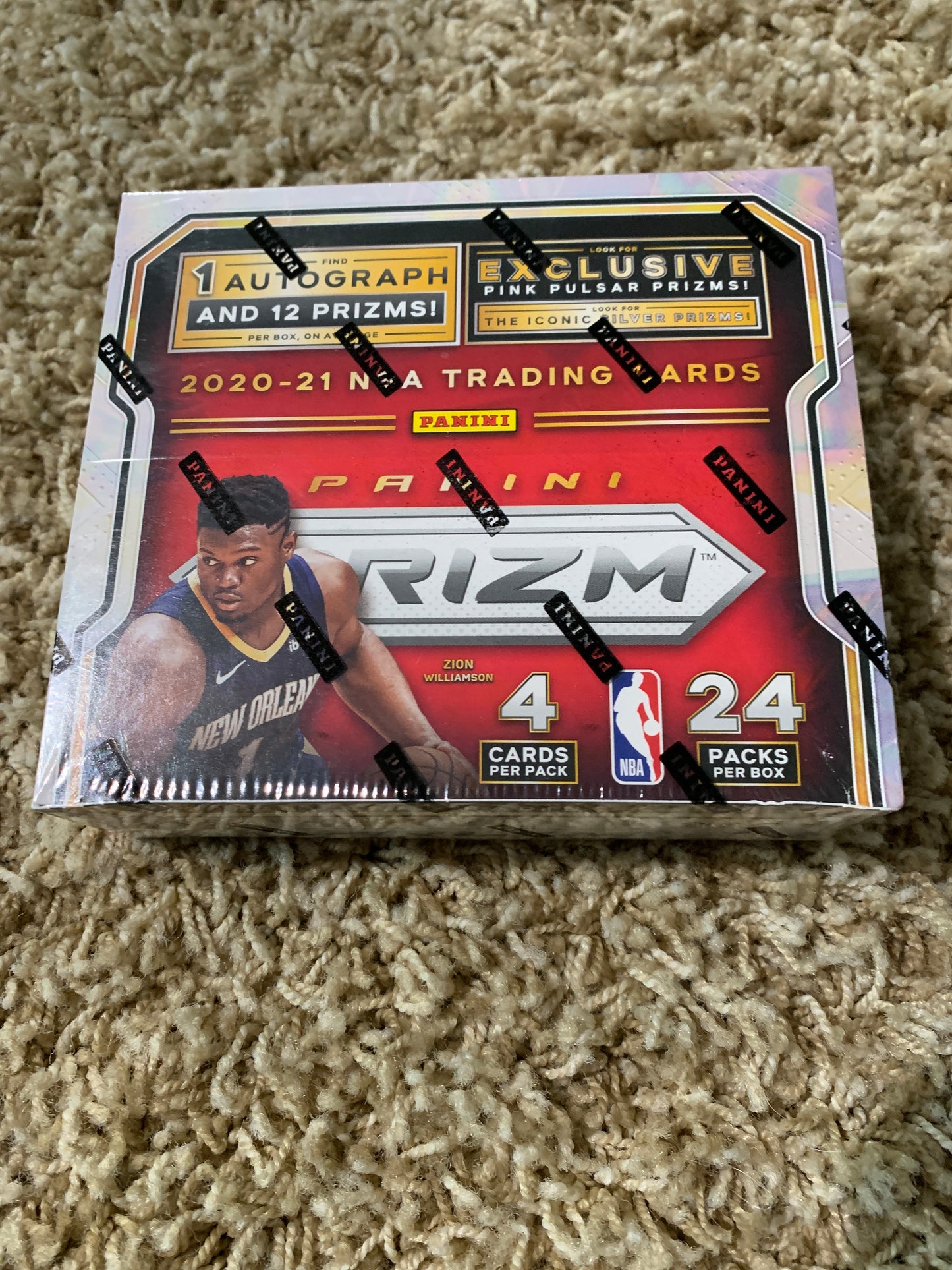 2020/21 Panini Prizm Basketball Retail Box 1 auto possible per box, search for rookies Lamelo Ball, Wiseman and Pink Pulsar Prizms