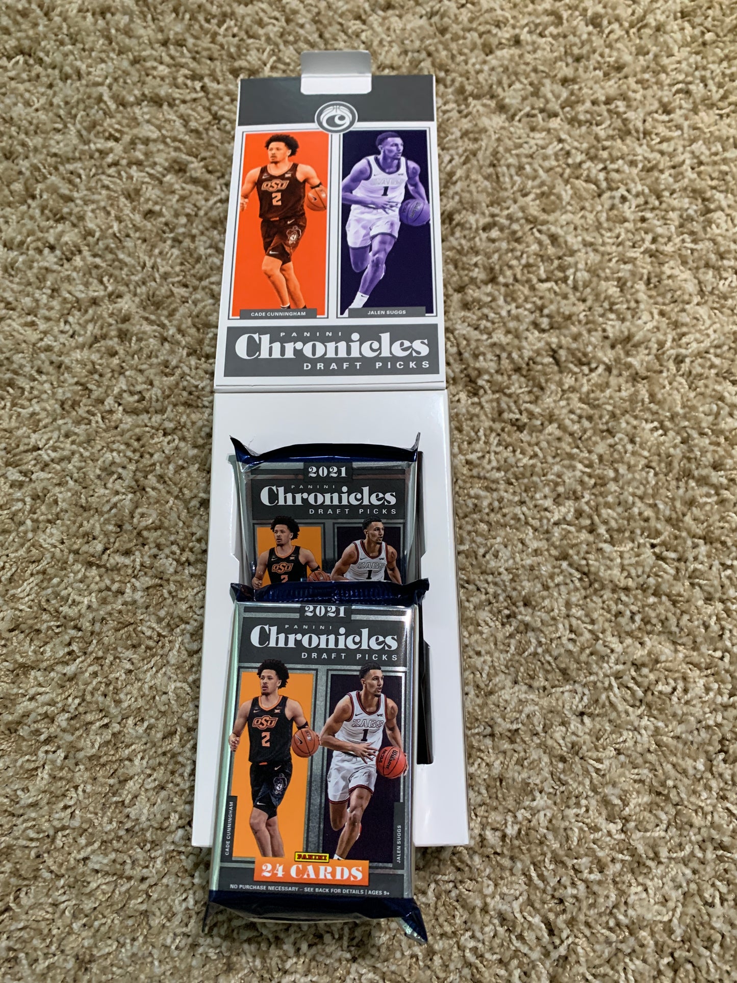 2021 Panini Chronicles Draft Picks Hobby Single Pack 2 autos and or memorabilia cards per pack look for rookies Suggs and Cade