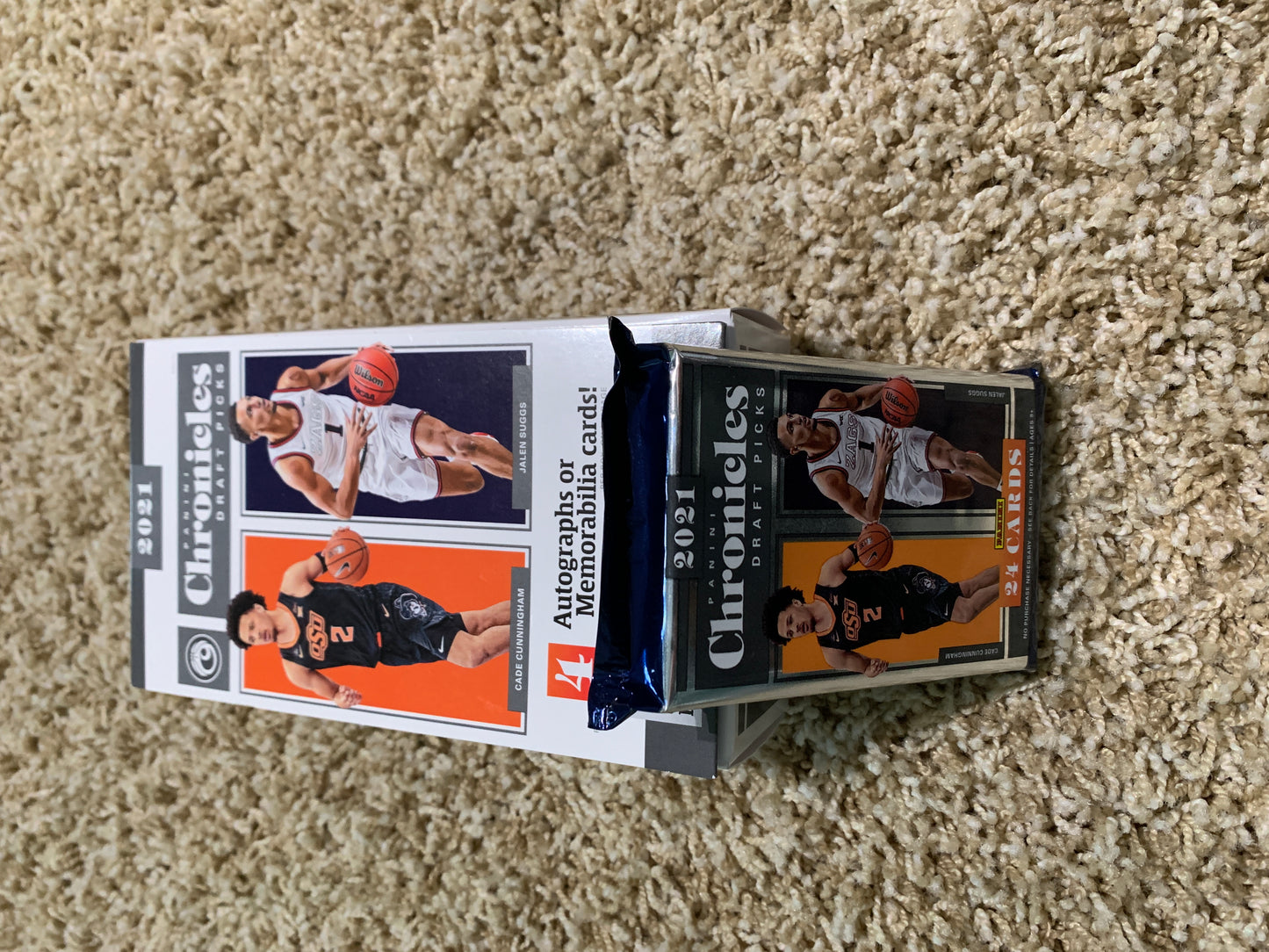 2021 Panini Chronicles Draft Picks Hobby Single Pack 2 autos and or memorabilia cards per pack look for rookies Suggs and Cade