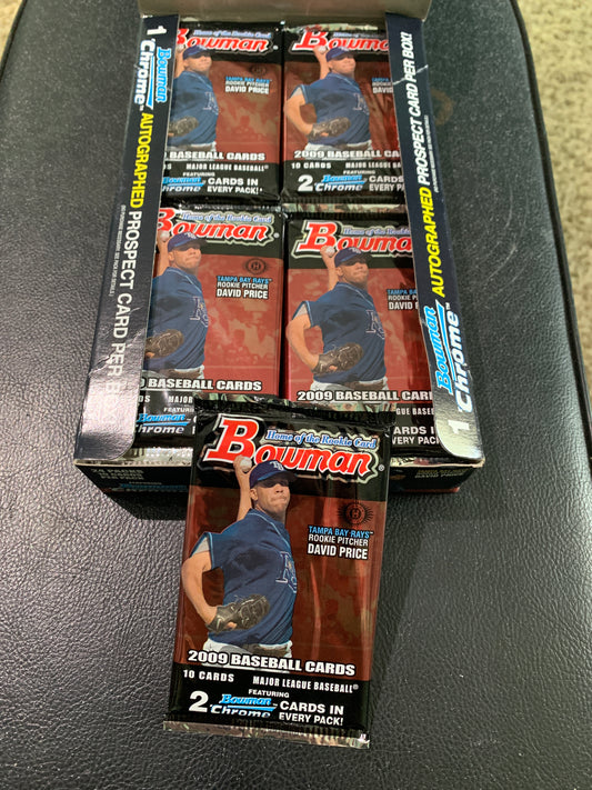 2009 Bowman Baseball Hobby Box Single Pack for sale RC Auto Posey, Price,Blackmon