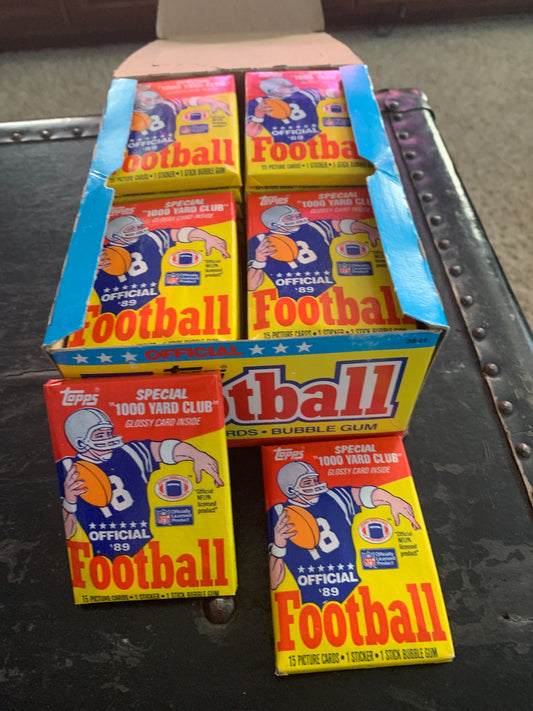 1989 Topps Football (1) ONE WAX PACK from one box