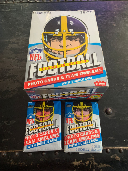 1984 Fleer Football Single Wax Pack For Sale