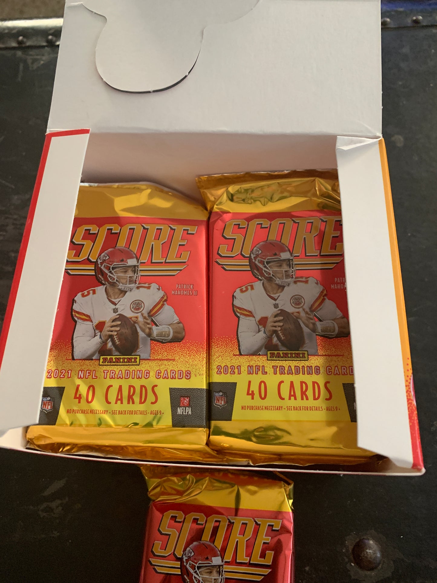 2021 Panini Score Football Hobby Pack. ( 1 Pack Lot). Look for rookie Jones, Lawrence, Chase, and a chance to Pull an auto from one of these packs