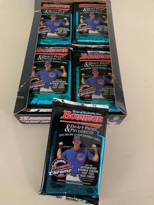 2003 Bowman Draft Picks & Prospects Hobby Pack. ( 2 Pack Lot), Cano, Howard RC