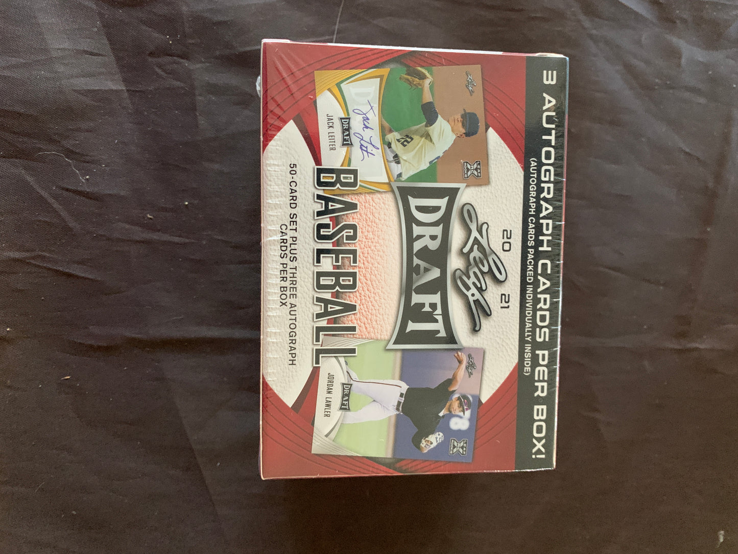 2021 Leaf Draft Baseball 50 card base set with three auto's per box