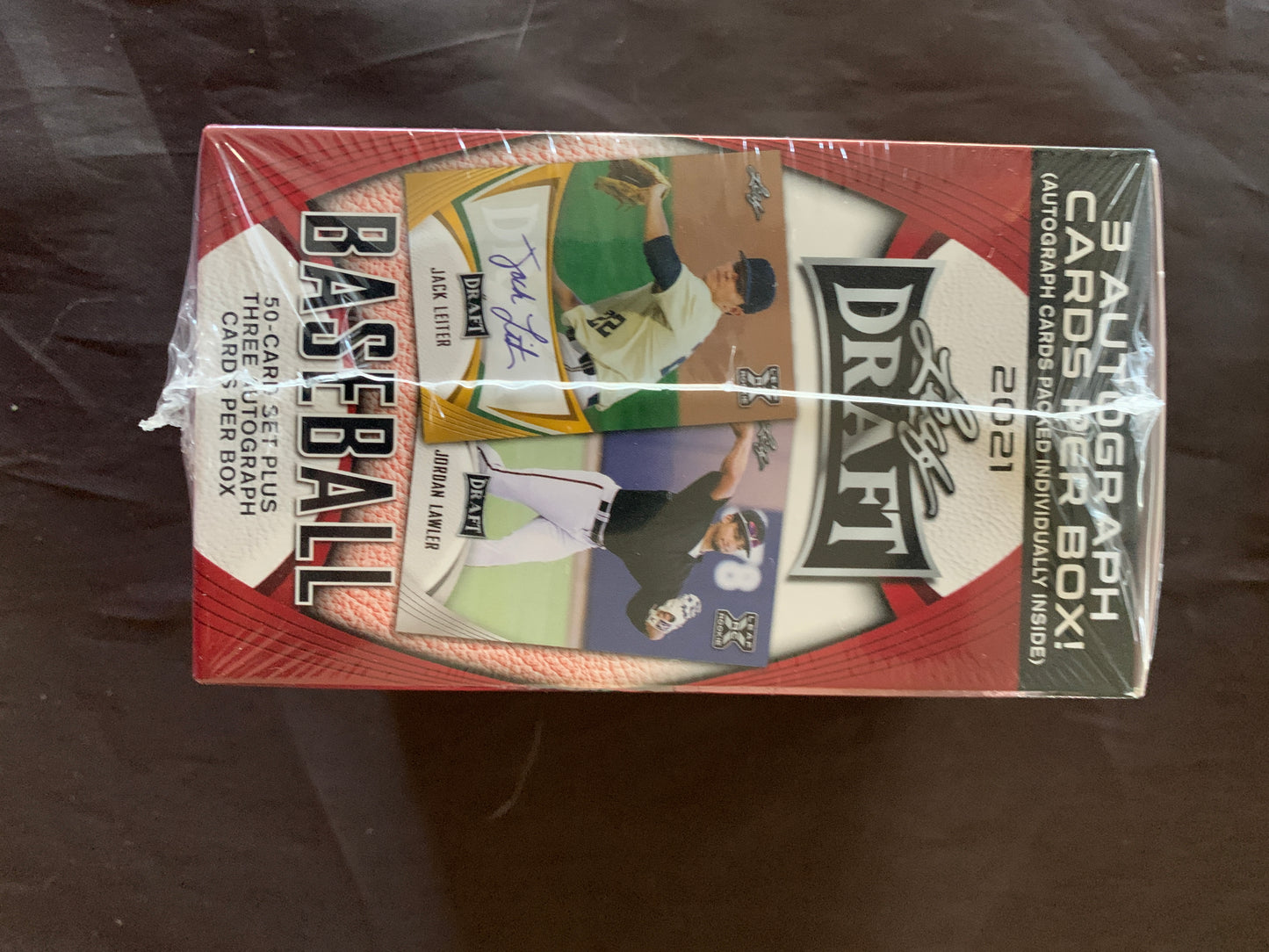 2021 Leaf Draft Baseball 50 card base set with three auto's per box