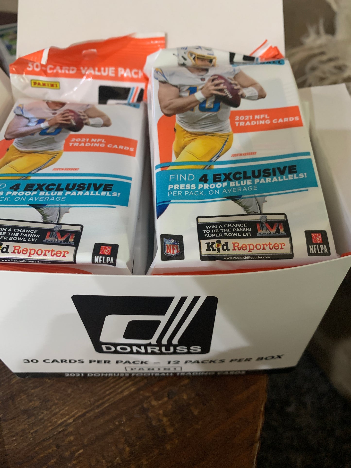 2021 Donruss Football Sealed JUMBO FAT CELLO Single Pack 30 Cards Per Pack Approx 4 Parallels Per Pack