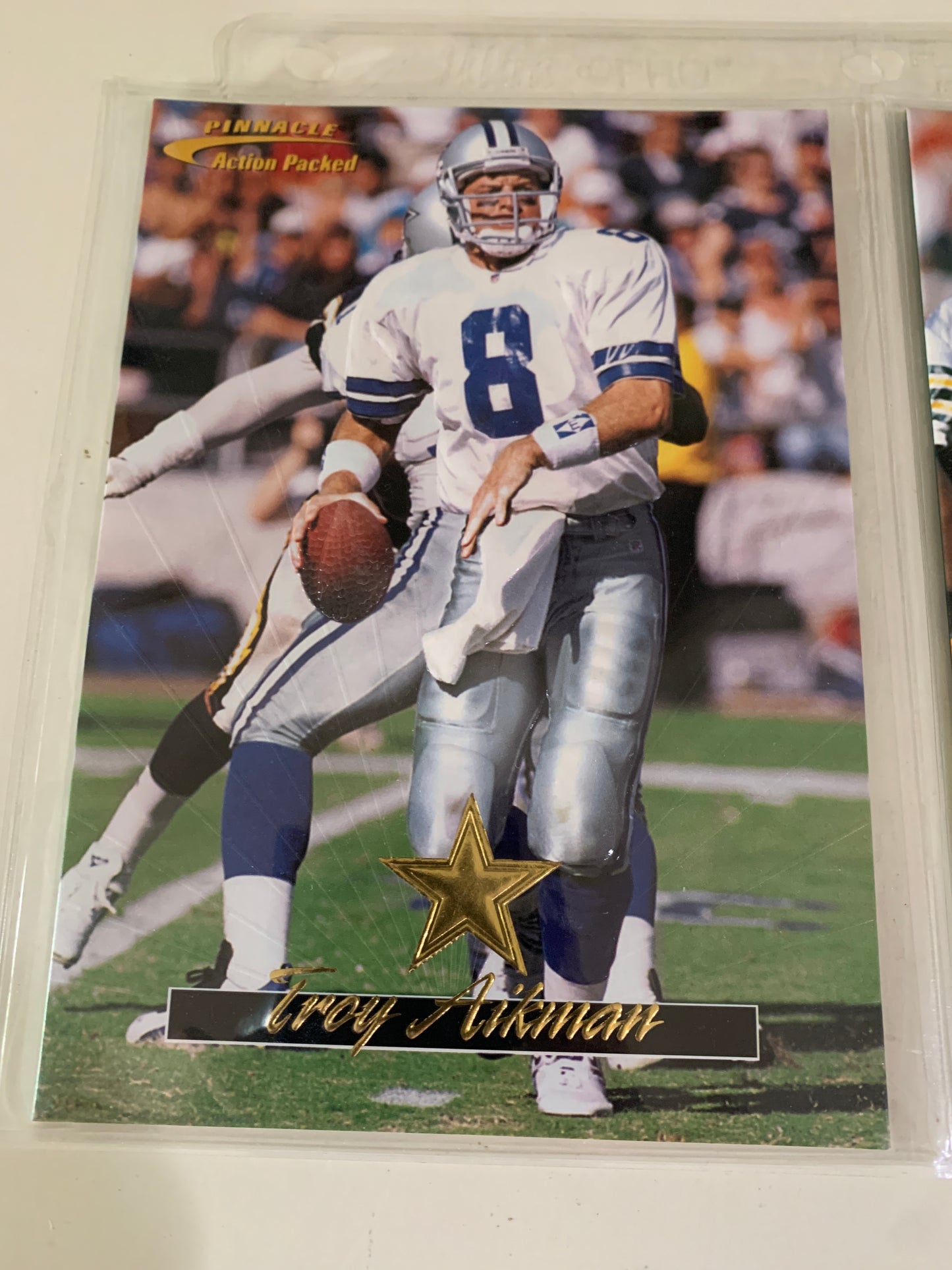 1996 Troy Aikman Pinnacle Action Packed Jumbo #3 of 4 HOF