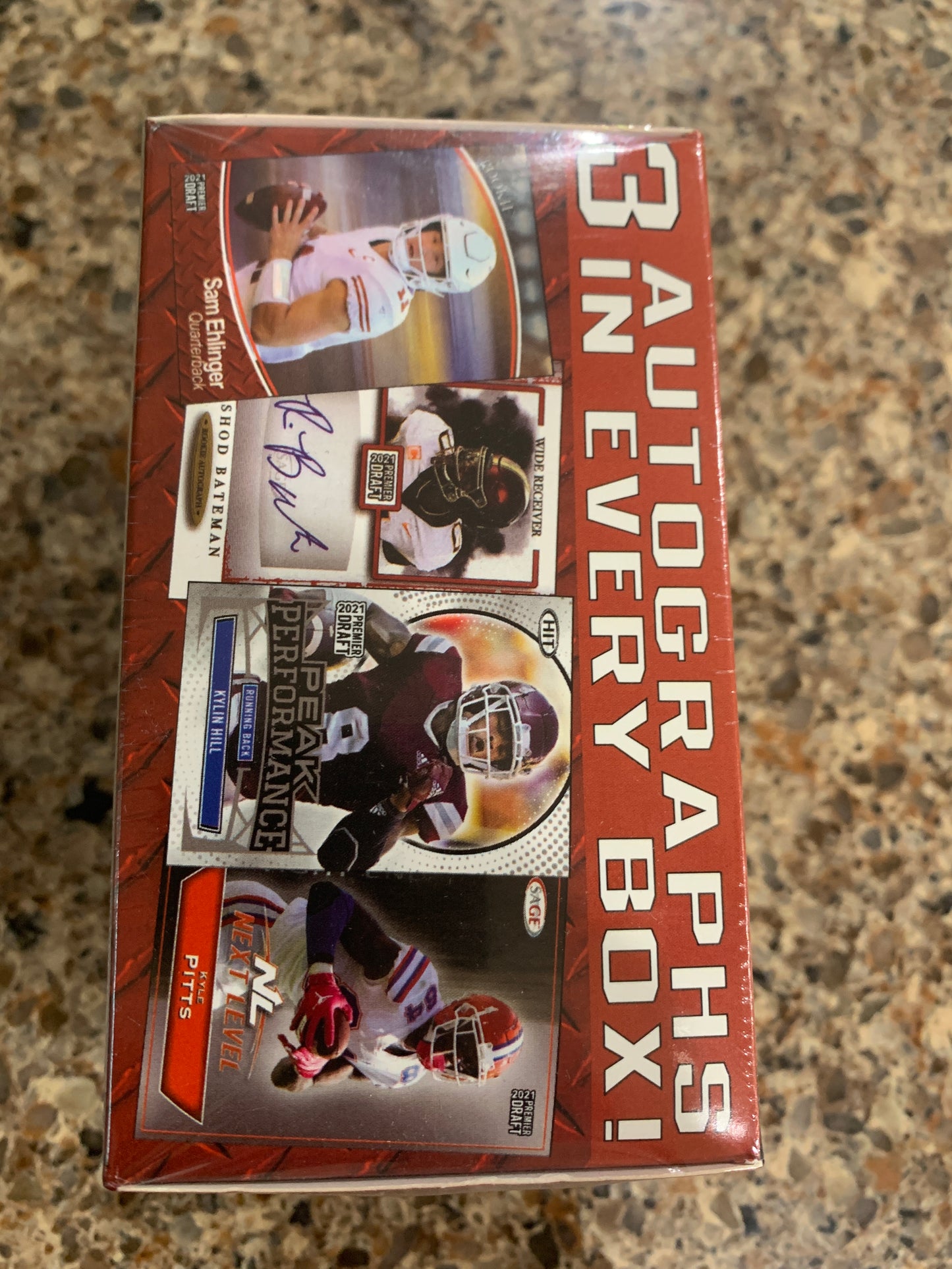 2021 Sage Hit Premier Draft Low Series Football Factory Sealed Blaster Box 3 autos per box