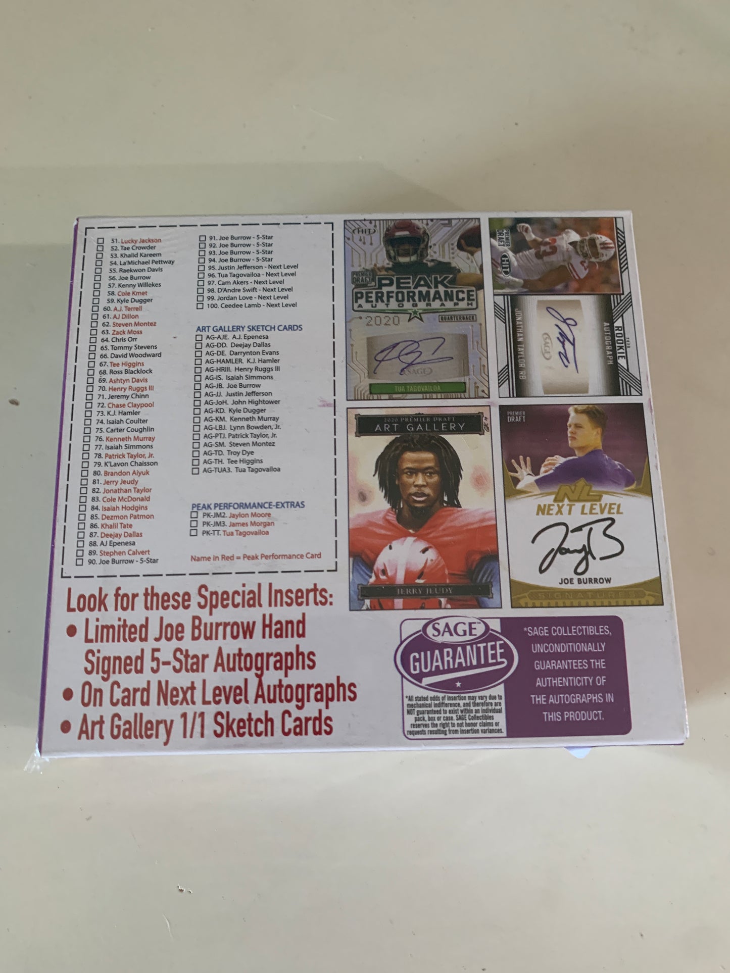 2020 Sage Hit Premier Draft High Series Factory Sealed Hobby Box 16 Autos
