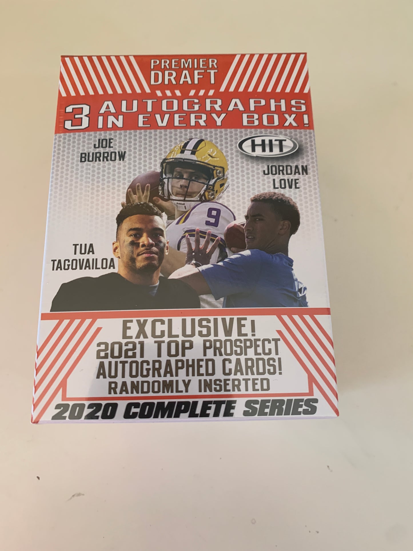 2020 SAGE Football HIT Premier Draft Blaster Box 3 Autographs Box Burrow Tua