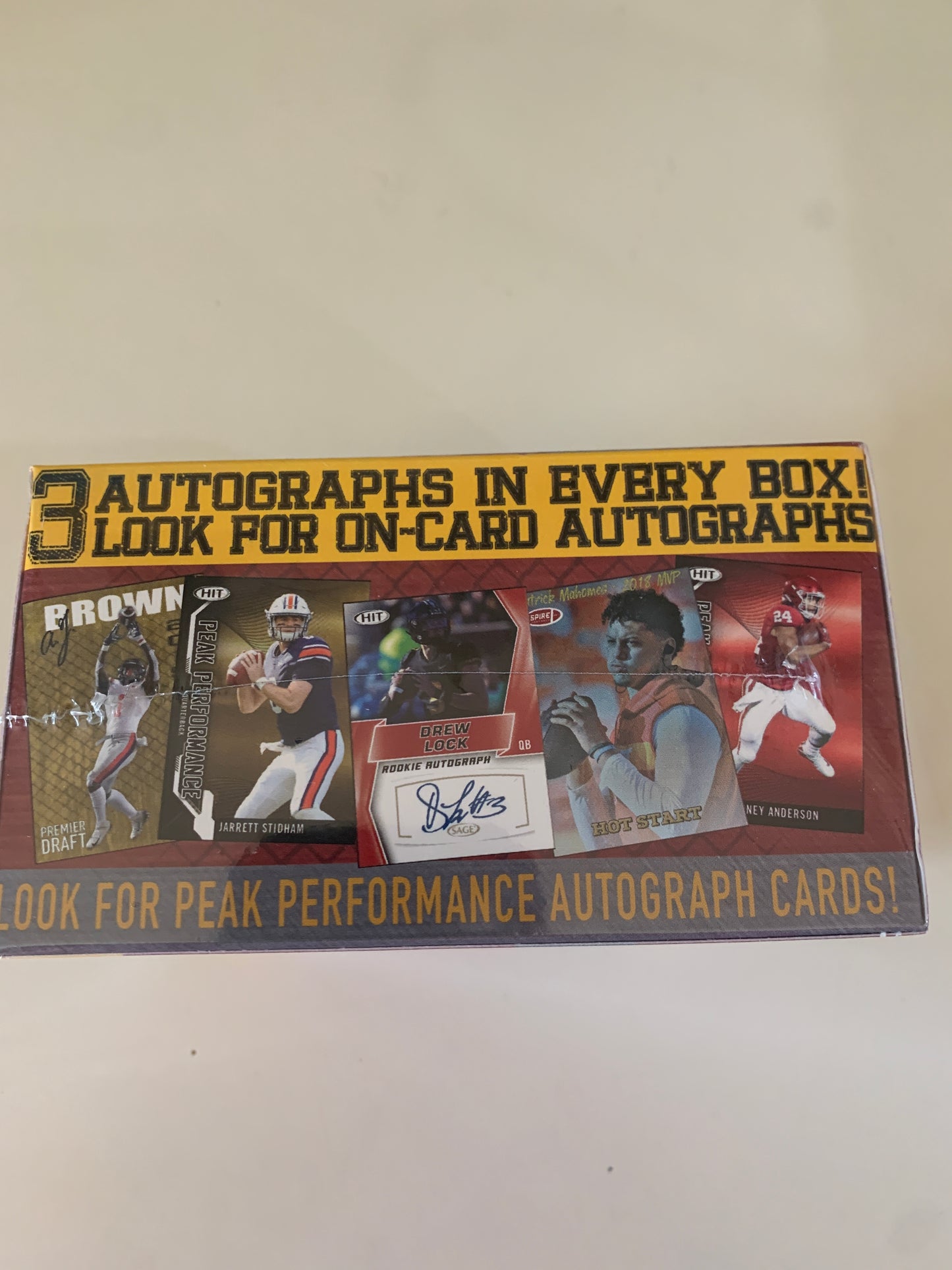 2019 Sage Hit Premier Draft Low Series Football Blaster Box 3 autos per box