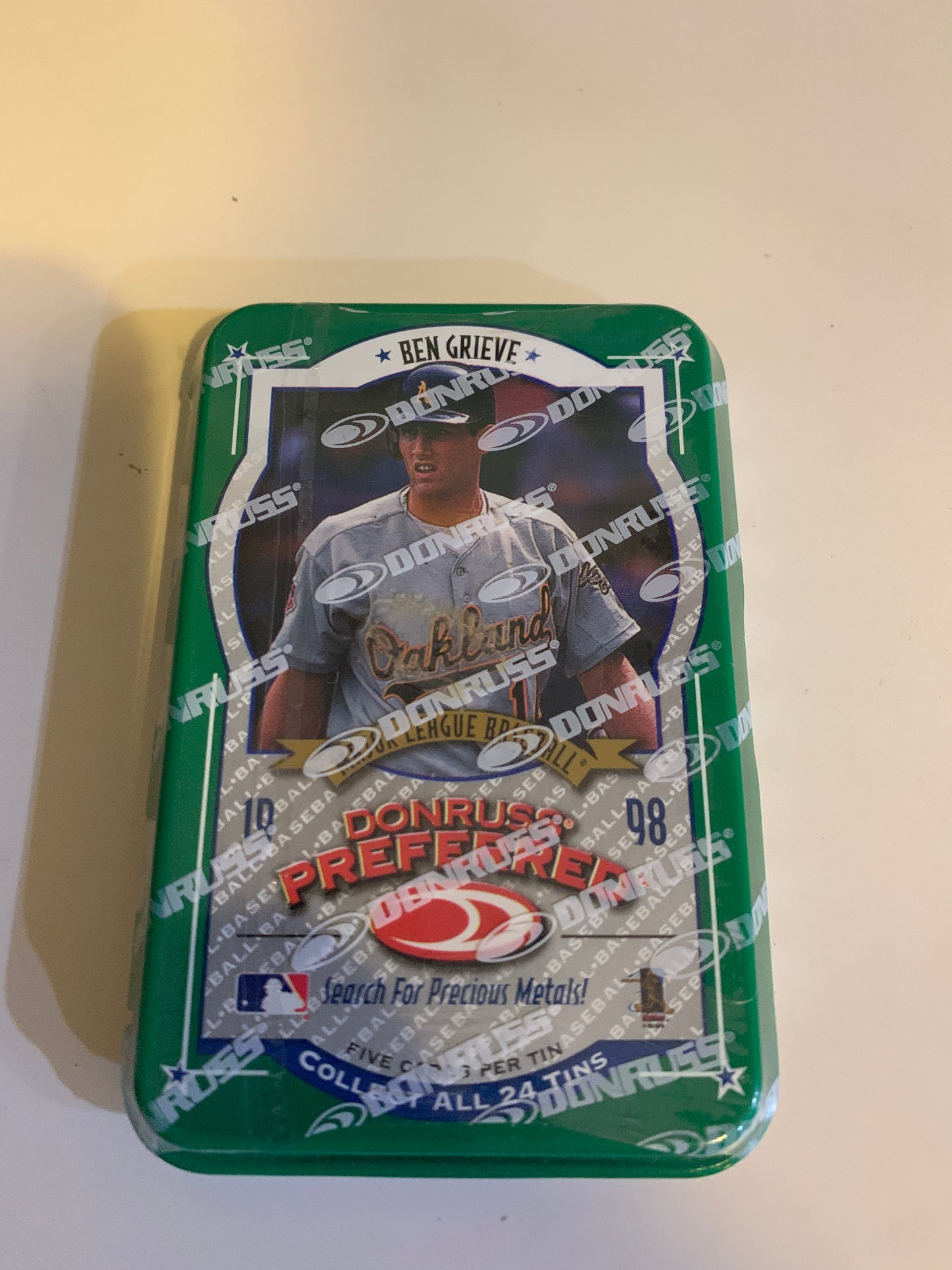 1998 Donruss Preferred Ben Grieve -Donruss Tin. Original sealed Tin Rare Finds