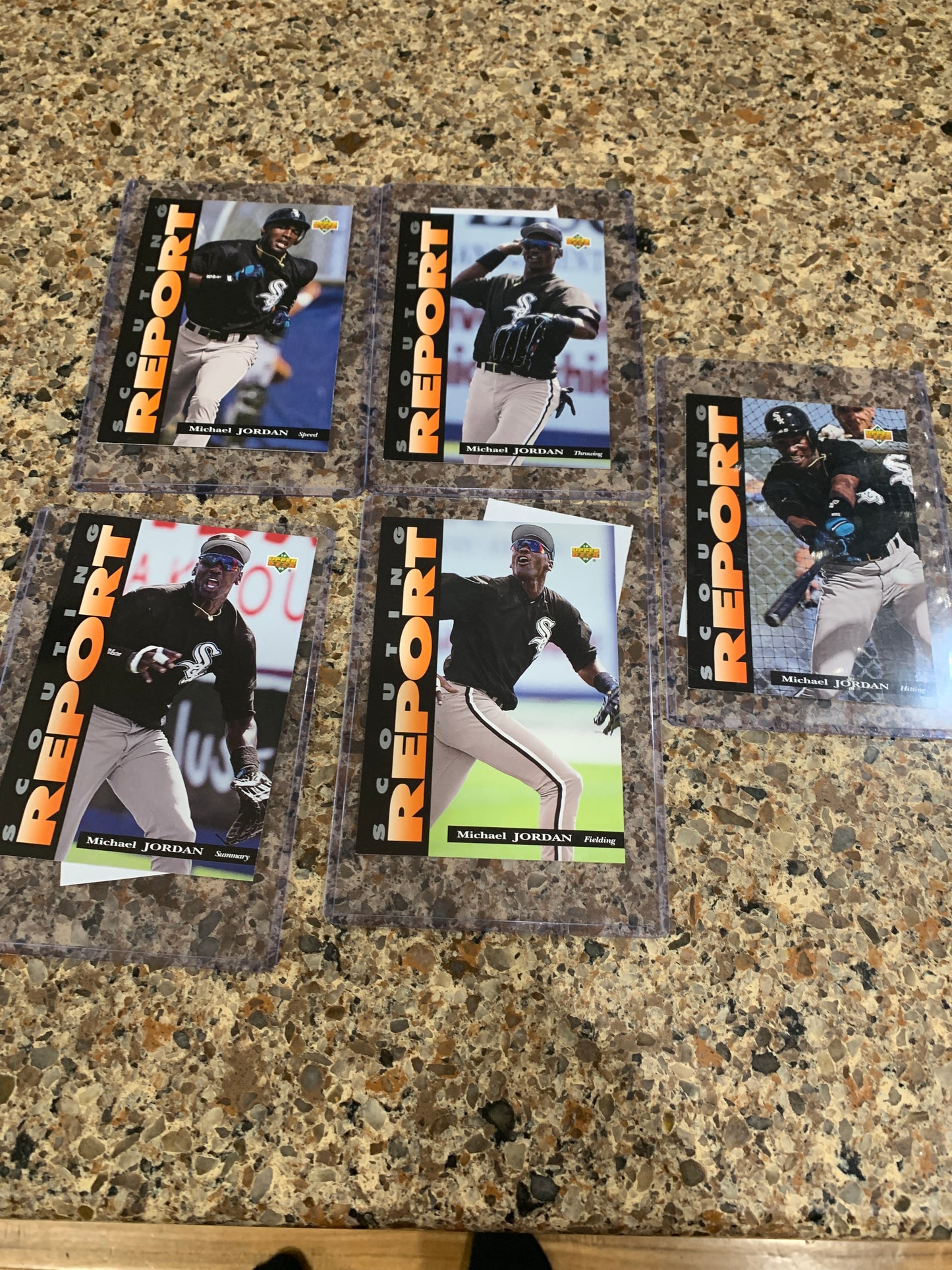 1994 Upper Deck Michael Jordan Minors Rookie Scouting Report Set Jumbos sr1-sr5