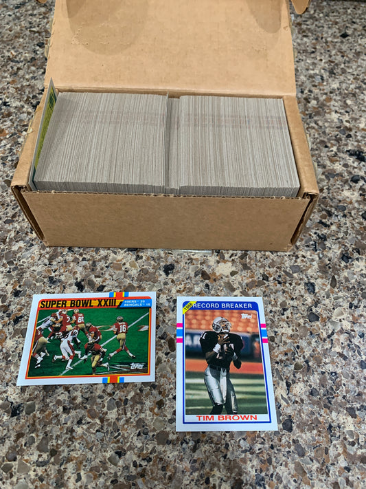 1989 Topps Football Complete Set 1-396 Michael Irvin Chris Carter Rookie RC Card