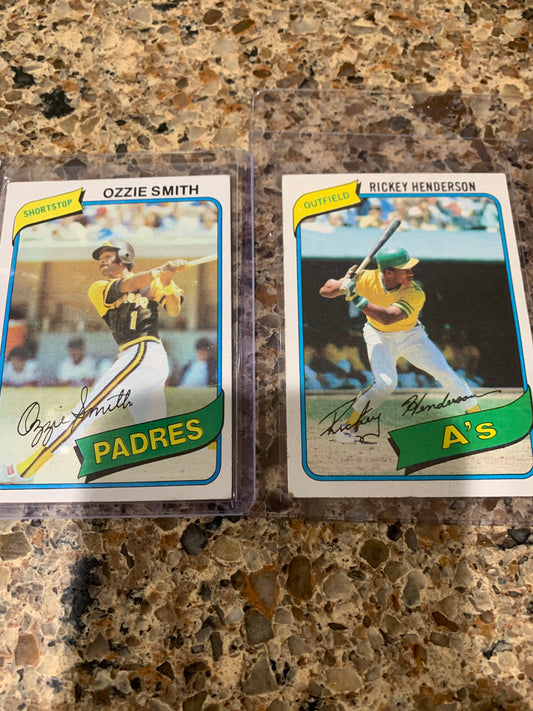 1980 Topps Baseball Complete 726 Card Set Rickey Henderson Rookie