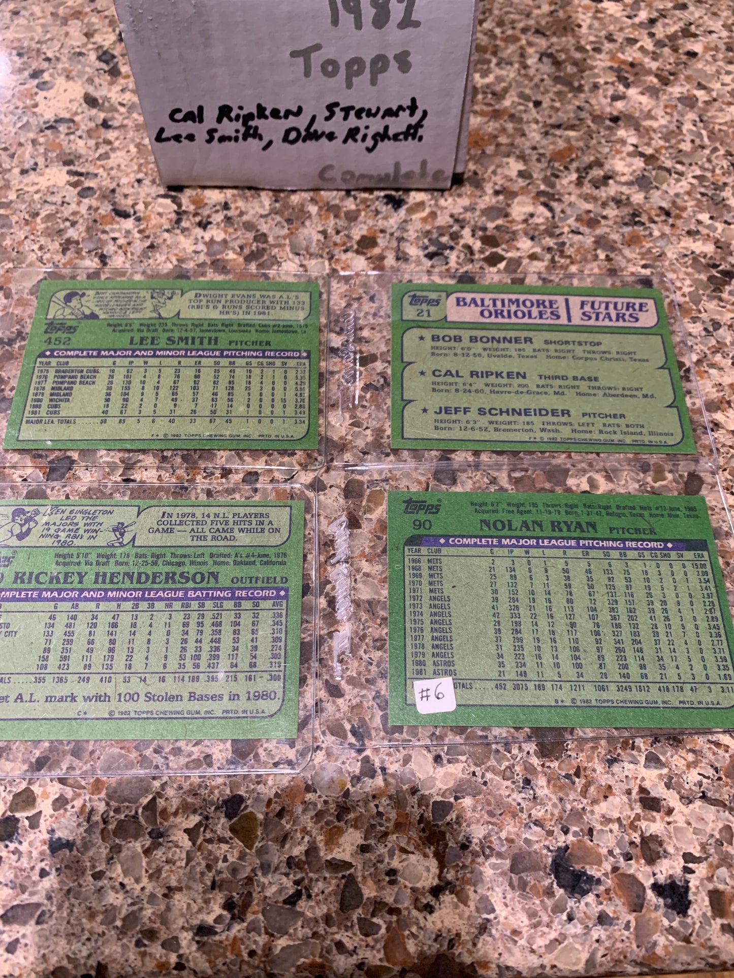 1982 Topps Baseball- Complete Set (1-792) Cal Ripken RC ! Hand Collated Nice Set