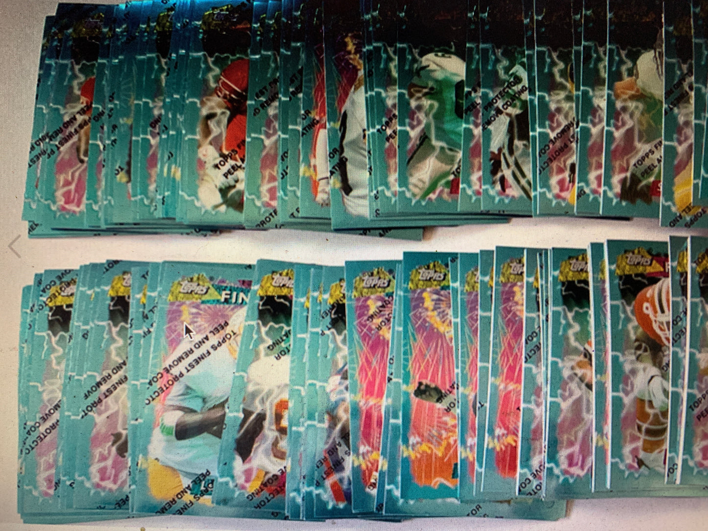 1995 Topps Finest Series 1 Football Set 1-165 with Coating Faulk, Montana