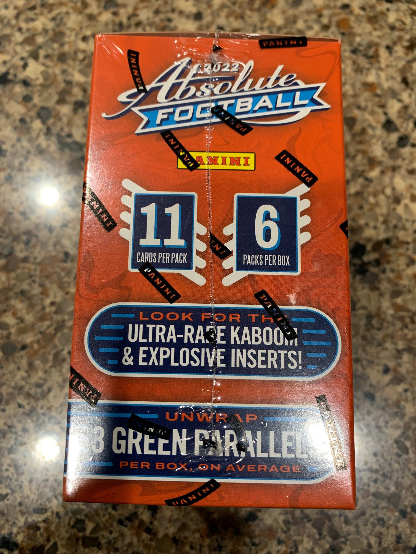 2022 Absolute Football Blaster Box Green Parallels and Kaboom