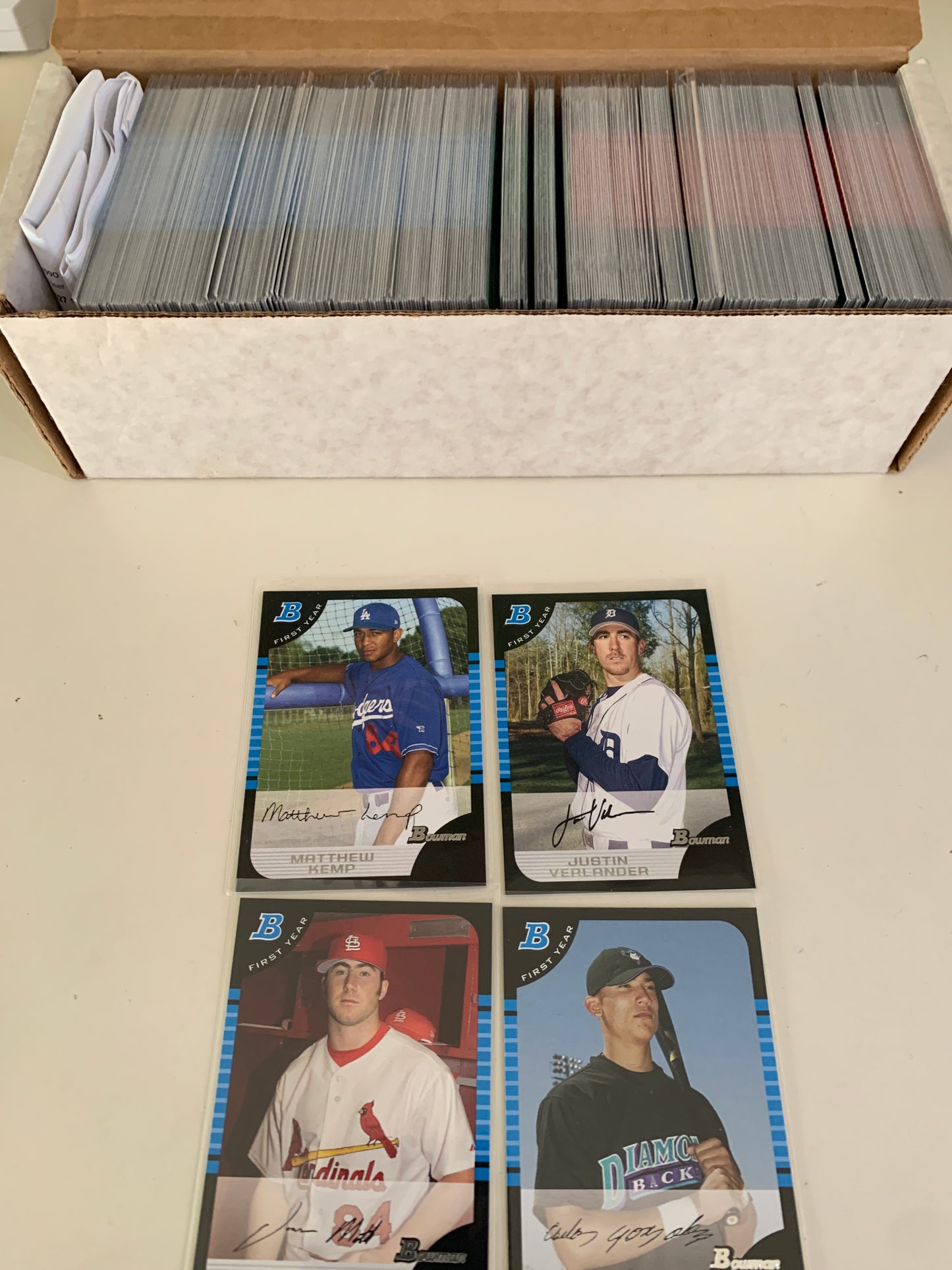 2005 Bowman Baseball Complete set 1-330 Kemp Verlander Rookies