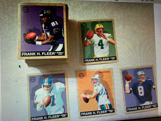 1997 Fleer Goudey Football Set 1-150 Beautiful mint set, Sharp corners