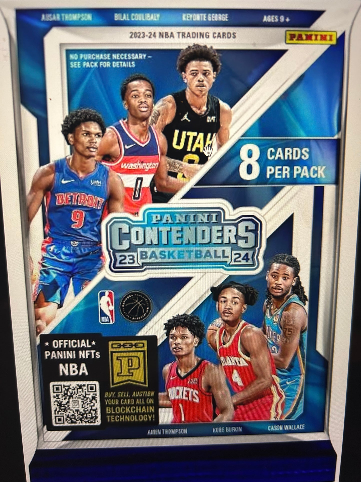 2023/24 Panini Contenders Basketball Blaster Pack ( 1 Pack Lot) Look For Wemba RC