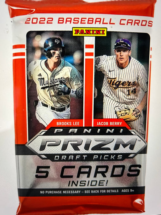 2022 Panini Prizm Draft Picks Baseball Pack. ( 1 Pack Lot).