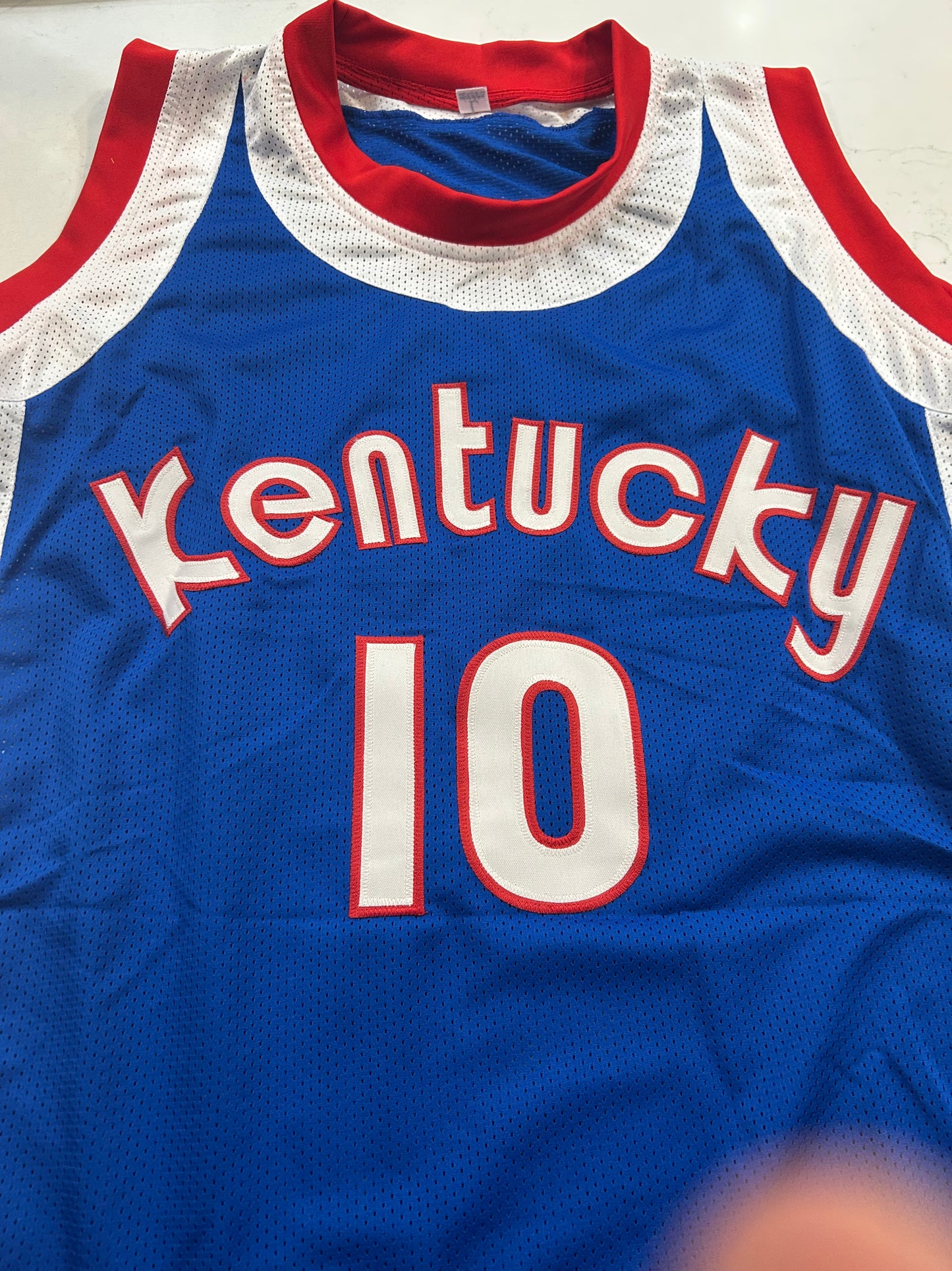Louie Dampier signed Auto Blue Kentucky Wildcats Jersey HOF With JSA Cert