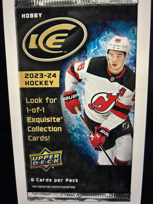 2023/24 Upper Deck Ice Hockey Hobby Pack. ( 1 Pack Lot).
