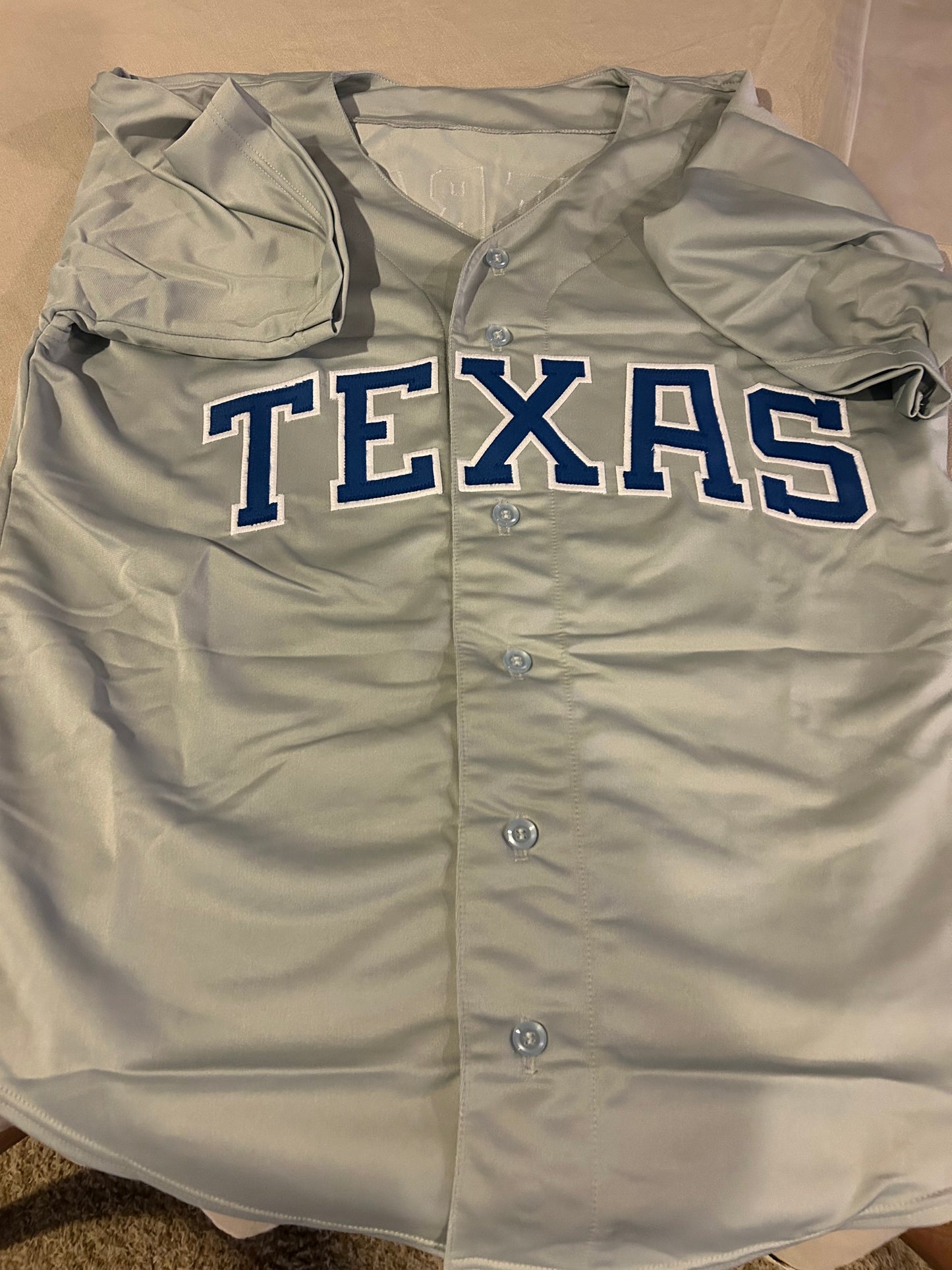Ruben Sierra autographed signed jersey MLB XL Grey Texas Rangers JSA COA #WA482211