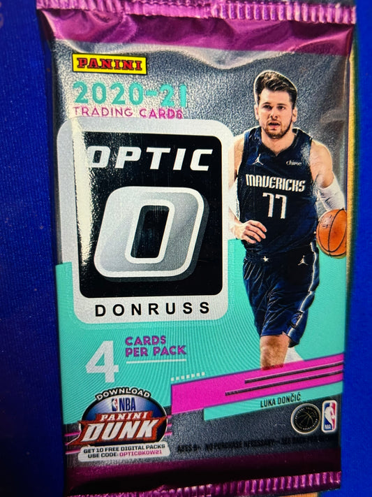 2020/21 Panini Donruss Optic Basketball Retail Pack (1 Pack Lot) (Checkerboard