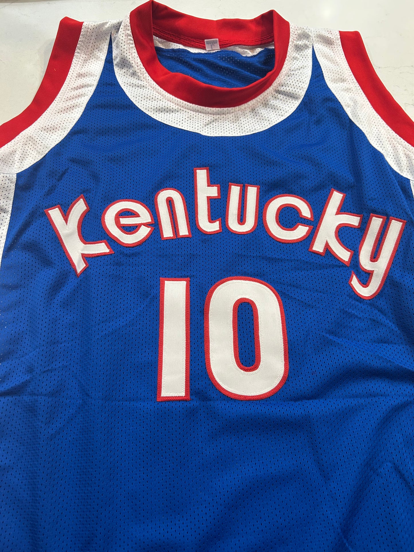 Louie Dampier signed Auto Blue Kentucky Wildcats Jersey HOF With JSA Cert