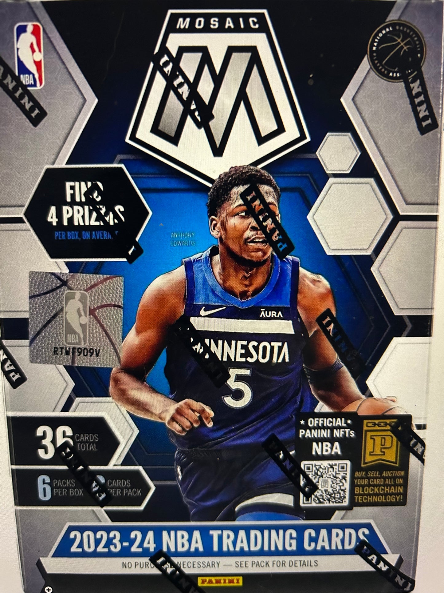 2023/24 Panini Mosaic Basketball 6-Pack Blaster Box Mosaic Green Paralells