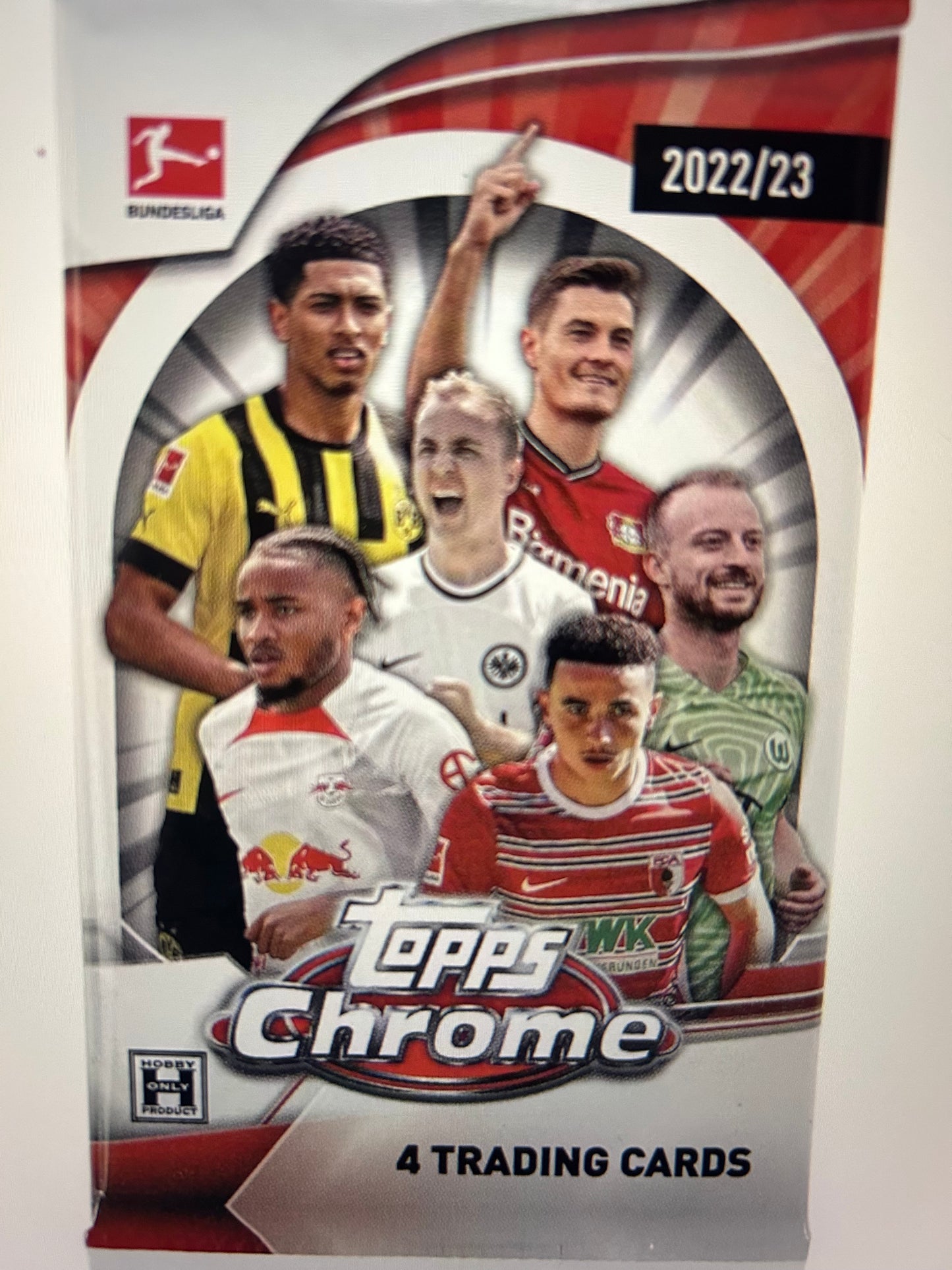 2022/23 Topps Chrome Bundesliga Soccer Hobby Pack.   (4 Pack Lot)