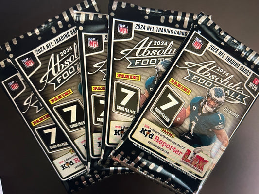 2024 Panini Absolute Football Factory Sealed Retail 5 Pack Lot