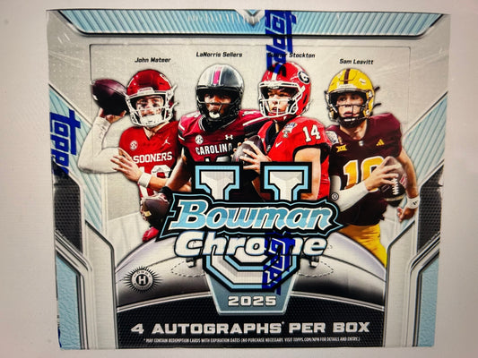 2025 Bowman University Chrome Football Hobby Jumbo Box