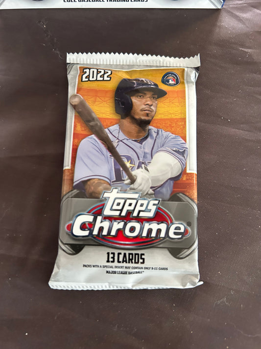 2022 Topps Chrome Jumbo Single Pack ( 1 Pack Lot)