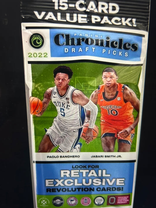 2022/23 Panini Chronicles Draft Picks Basketball Jumbo Value Pack Single Pack Lot