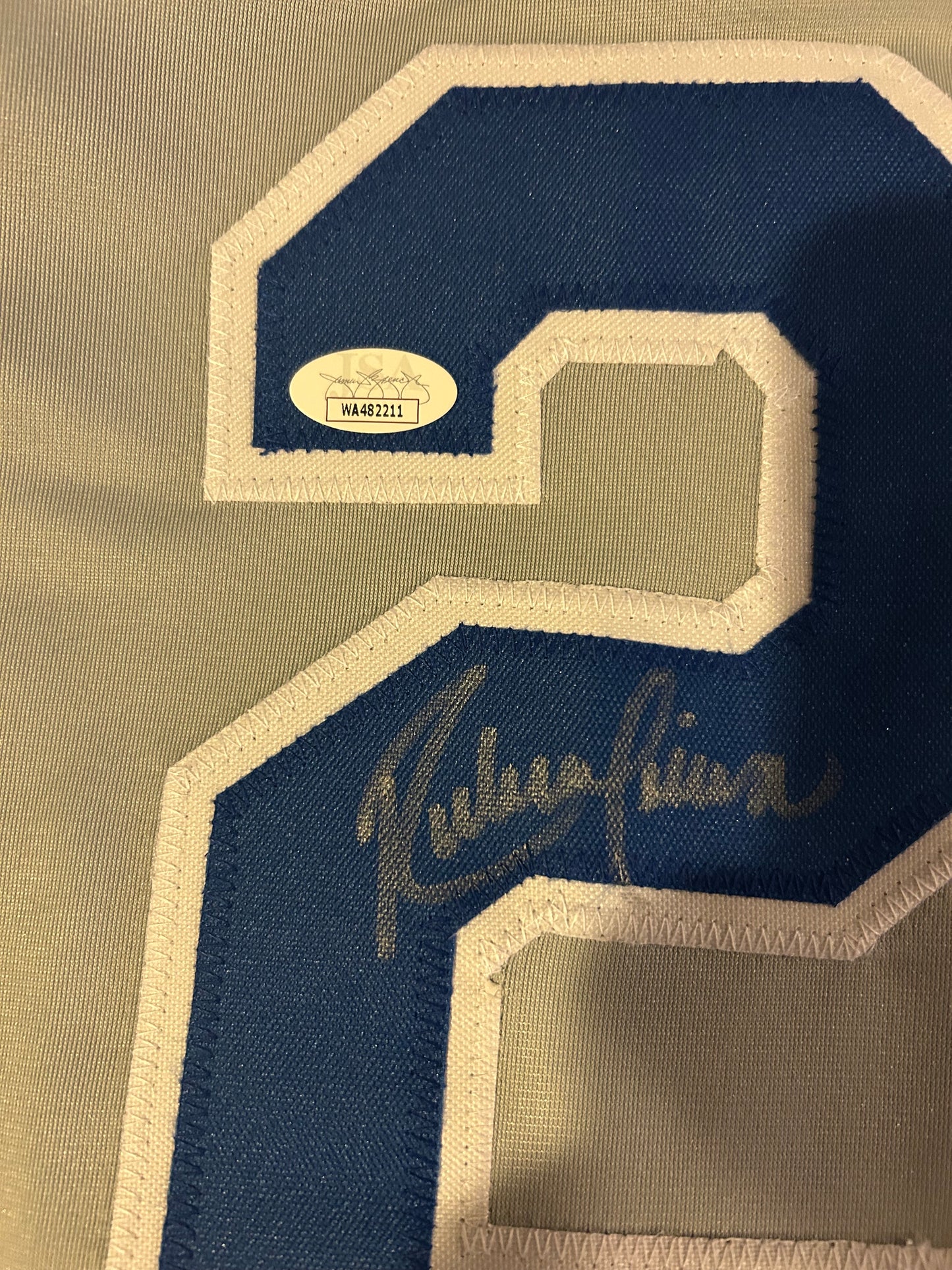 Ruben Sierra autographed signed jersey MLB XL Grey Texas Rangers JSA COA #WA482211