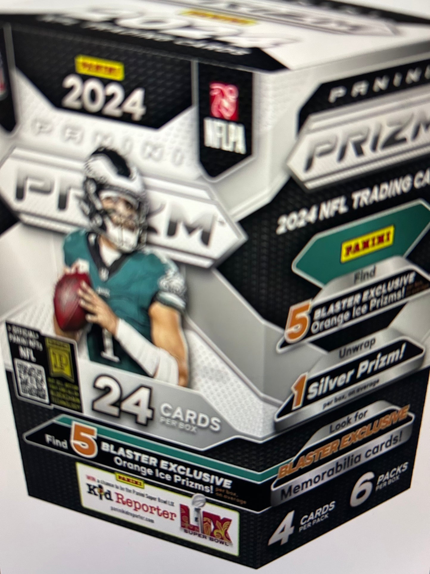 2024 Panini Prizm Football 6-Pack Hobby Blaster Box. Orange Ice Prizm