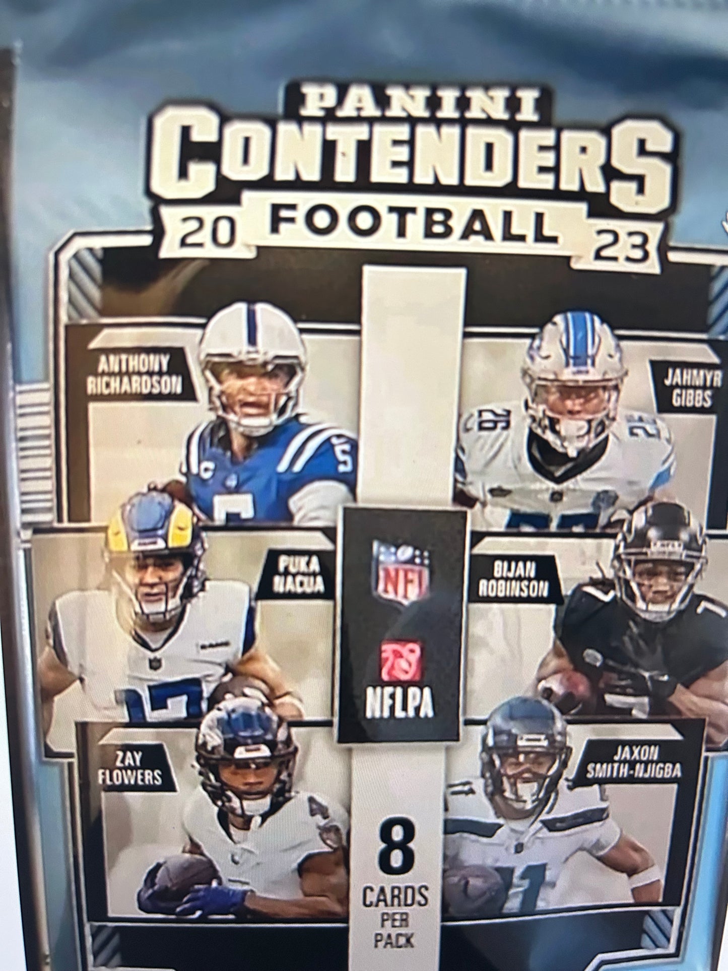 2023 Panini Contenders Football Hobby Blaster Pack (1 Pack Lot) Blue Parallels