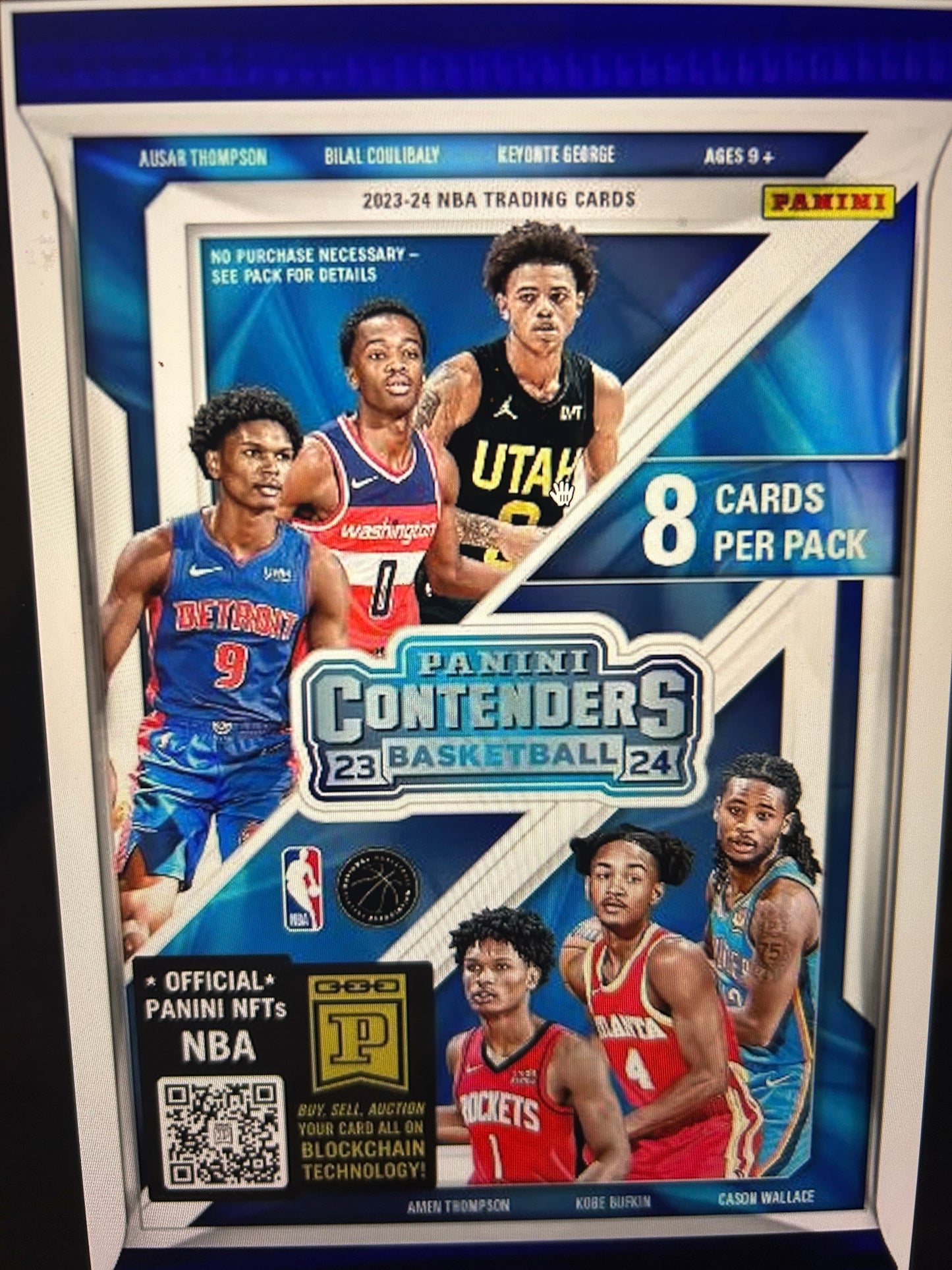 2023/24 Panini Contenders Basketball Blaster Pack ( 1 Pack Lot) Look For Wemba RC