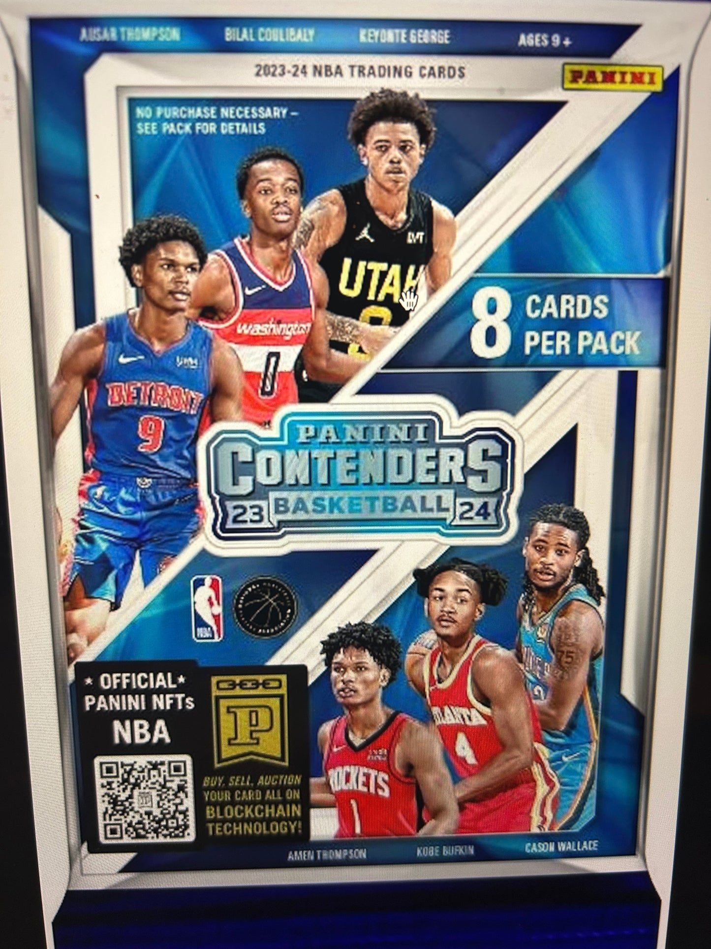 2023/24 Panini Contenders Basketball Blaster Pack ( 1 Pack Lot) Look For Wemba RC