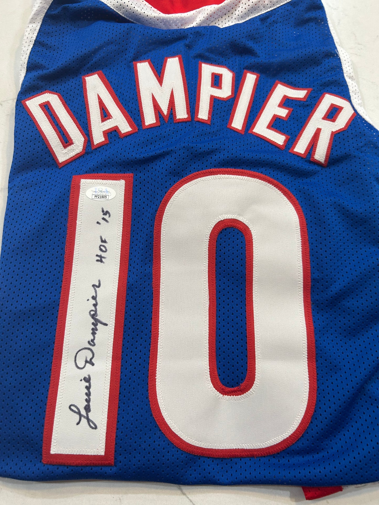 Louie Dampier signed Auto Blue Kentucky Wildcats Jersey HOF With JSA Cert