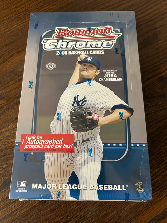 2008 Bowman Chrome Baseball Hobby Box