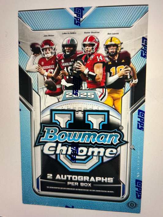 2025 Bowman University Chrome Football Hobby Box