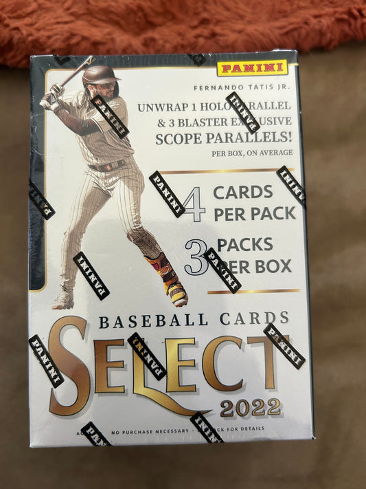 2022 Panini Select Baseball 3 Pack Blaster Box  Rare Cosmic Infinite Inserts.