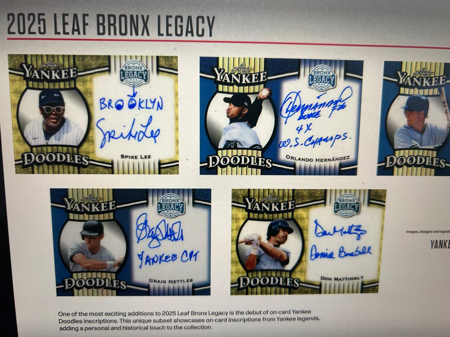 2025 Leaf Bronx Legacy Baseball Hobby Box