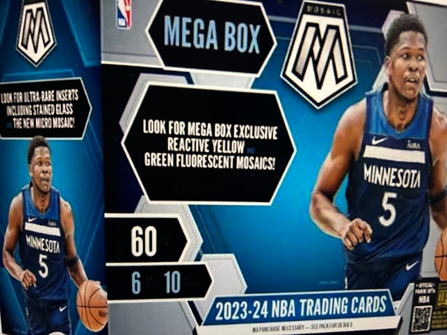2023/24 Panini Mosaic Basketball Mega Box (Yellow & Green Mosaics!)